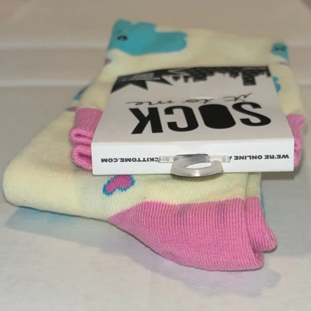 NWT Sock it to me Manatee Knee High Socks Women's tall socks blue/pink size 5-10